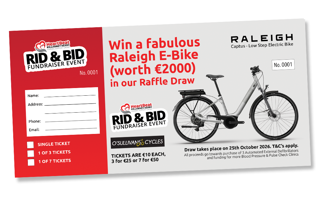 Raleigh E-Bike raffle ticket